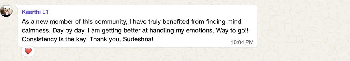 Message from Keerthi L